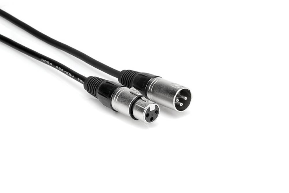 AES/EBU Cable, XLR3F to XLR3M - 25ft