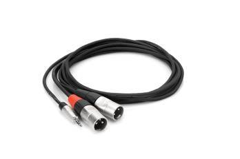 Pro Stereo REAN 3.5mm TRS to Dual XLR3M - 3ft