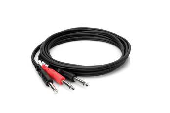 Stereo Insert Cable 1/4\'\' TRS Phone to Dual 1/4\'\' TS (M) - 1 meter