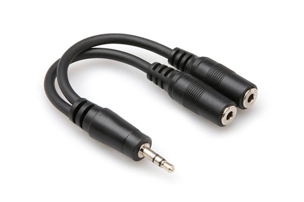 Stereo 3.5 mm TRS (M) to Dual Stereo 3.5 mm TRS (F) Y-Cable