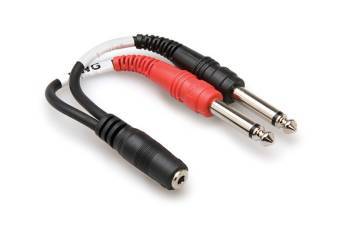 Hosa - Y-Cable Mini to Dual 1/4 TS