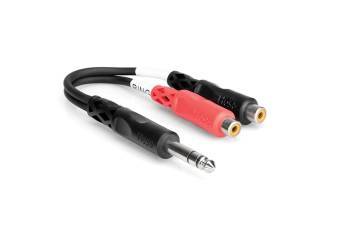 Hosa - Stereo Breakout 1/4 TRS-M to Dual RCA-F Y-Cable