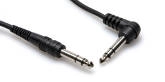 Hosa - Balanced Interconnect 1\/4 TRS to Right Angle 1\/4 TRS - 10 foot