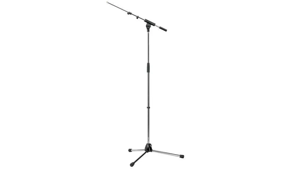 Nickel Microphone Stand w/ Telescopic Boom Arm