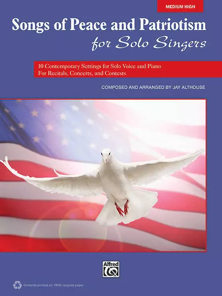 Songs of Peace and Patriotism for Solo Singers - Althouse - Medium High Voice - Book