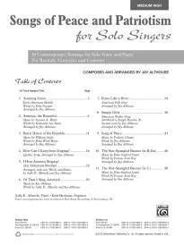 Songs of Peace and Patriotism for Solo Singers - Althouse - Medium High Voice - Book