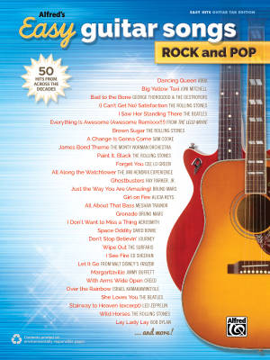 Alfred Publishing - Alfreds Easy Guitar Songs: Rock and Pop - Livre