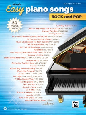 Alfred Publishing - Alfreds Easy Piano Songs: Rock and Pop - Book