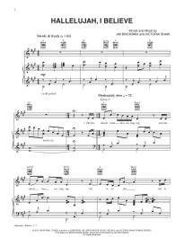 Hallelujah, I Believe - Brickman/Shaw - Piano/Vocal/Guitar - Sheet Music
