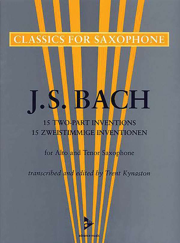 15 Two-Part Inventions (15 Zweistimmige Inventionen) - Bach/Kynaston - Saxophone Duet (Alto & Tenor) - Book