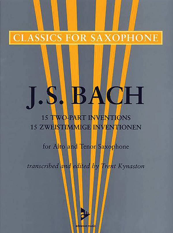 15 Two-Part Inventions (15 Zweistimmige Inventionen) - Bach/Kynaston - Saxophone Duet (Alto & Tenor) - Book