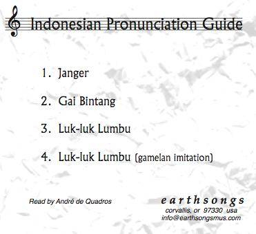 Janger - Traditional Balinese/Susanto - Pronounciation Guide CD