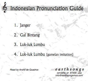 Janger - Traditional Balinese/Susanto - Pronounciation Guide CD