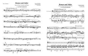 Romeo And Juliet: Suite No.1, Op.64 - Prokofiev/Vernon - Bass Trombone/Piano