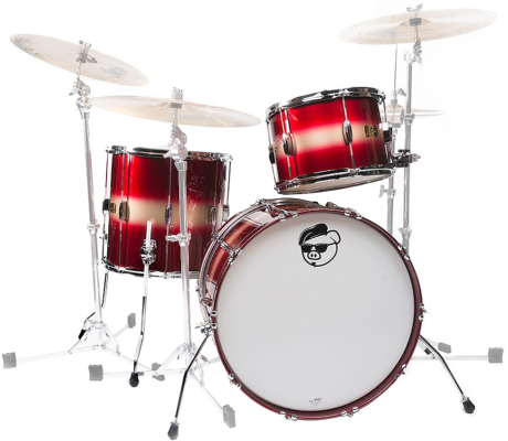 Pork Pie Percussion - Hip Pig 3-Piece Shell Pack (22,13,16) - Red Gold Duco