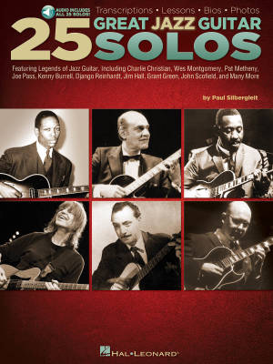 25 Great Jazz Guitar Solos - Silbergleit - Guitar TAB - Book/Audio Online
