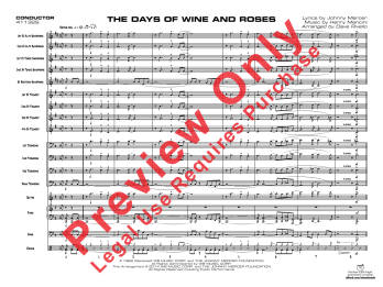 The Days of Wine and Roses - Mercer/Mancini/Rivello - Jazz Ensemble - Gr. 3
