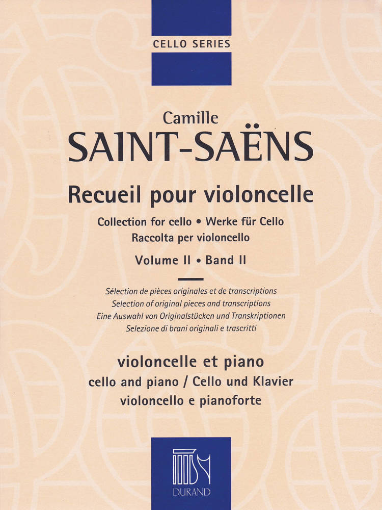 Collection for Cello Volume 2 - Saint-Seans - Cello/Piano - Book