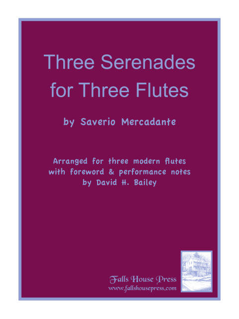 Three Serenades for Three Flutes - Mercadante/Bailey - Flute Trio - Score/Parts