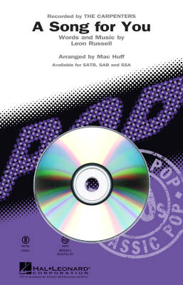 Hal Leonard - A Song for You - Russell/Huff - ShowTrax CD