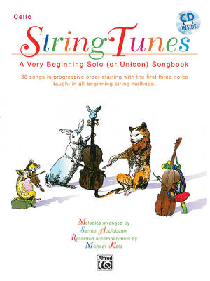 StringTunes: A Very Beginning Solo (or Unison) Songbook - Applebaum - Cello - Book/CD