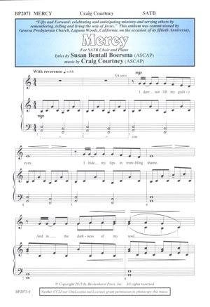 Mercy - Bentall Boersma/Courtney - SATB