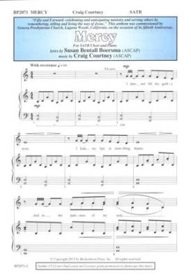 Beckenhorst Press Inc - Mercy - Bentall Boersma/Courtney - SATB