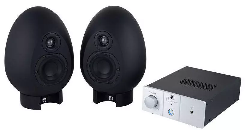 EGG100 4-Inch Bi-Amped Monitoring System - Black