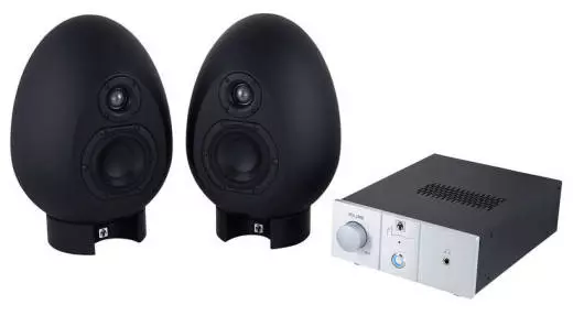 EGG100 4-Inch Bi-Amped Monitoring System - Black