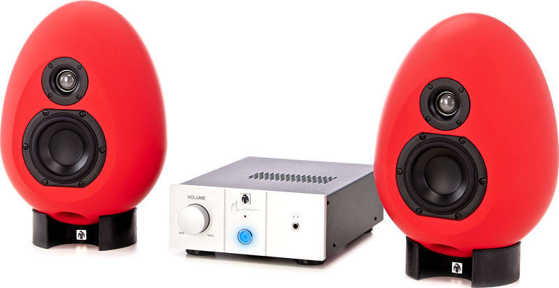 EGG100 4-Inch Bi-Amped Monitoring System - Red