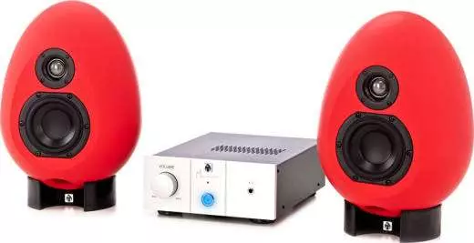 EGG100 4-Inch Bi-Amped Monitoring System - Red
