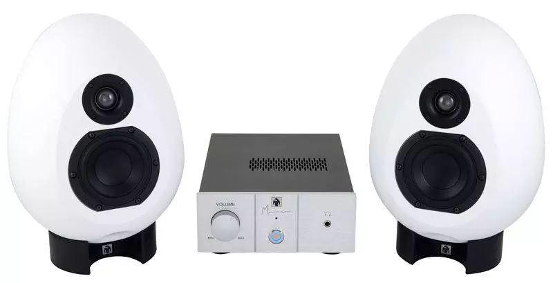 EGG100 4-Inch Bi-Amped Monitoring System - White