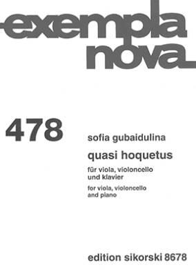 Hans Sikorski Int. - Quasi Hoquetus for viola, violoncello and piano - Gubaidulina - Score/Parts
