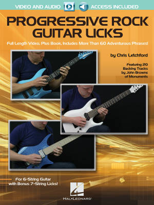 Progressive Rock Guitar Licks - Letchford - Book/Media Online