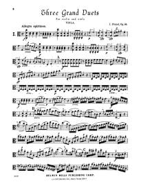 Three Grand Duets, Op. 69 - Pleyel - Violin, Viola Duet - Book