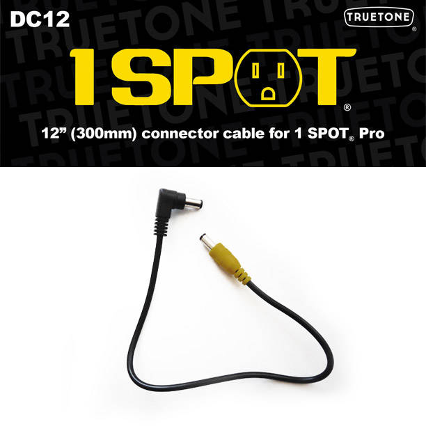 1 Spot 12-Inch Male R-Angle to Male Straight Power Adaptor Cable