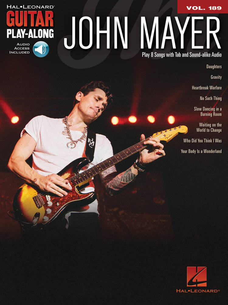 John Mayer: Guitar Play-Along Volume 189 - Mayer - Guitar TAB - Book/Audio Online