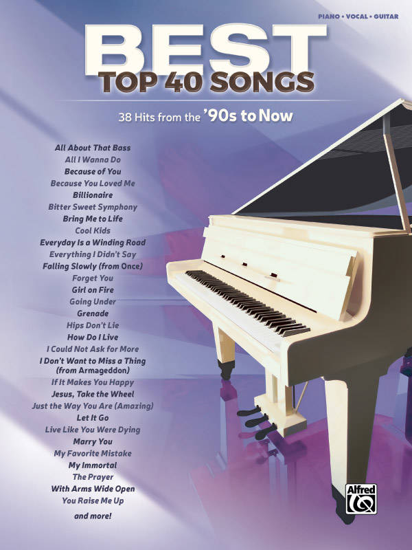 Best Top 40 Songs: \'90s to Now - Piano/Vocal/Guitar - Book