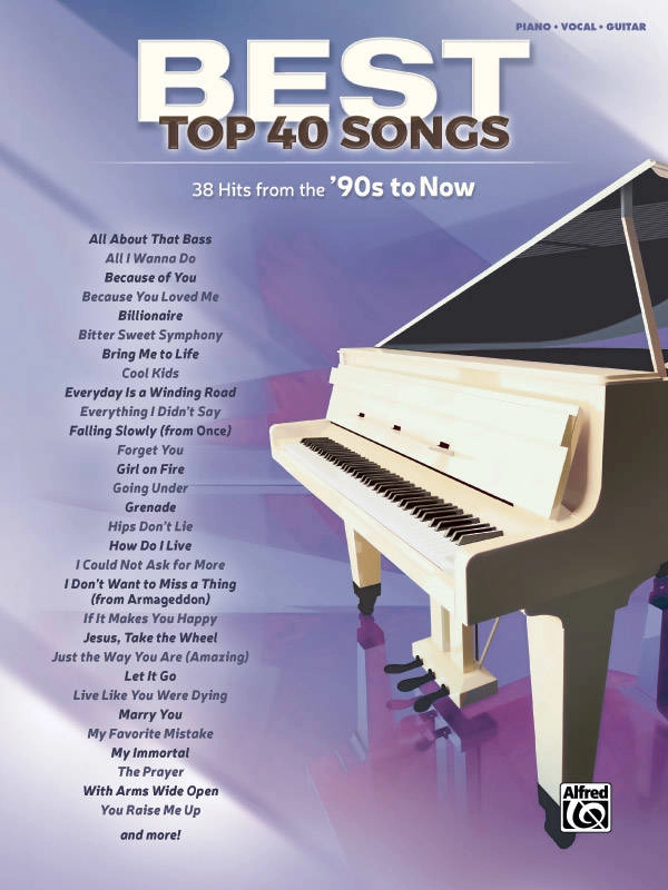 Best Top 40 Songs: \'90s to Now - Piano/Vocal/Guitar - Book