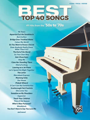 Alfred Publishing - Best Top 40 Songs: 50s to 70s - Piano/Vocal/Guitar - Book