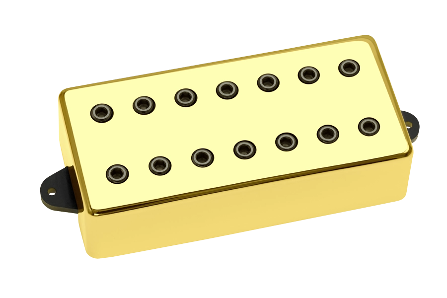 Titan 7-String Neck Humbucker PIckup - Gold Cover with Black Poles