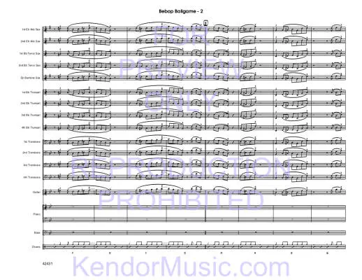 Bebop Ballgame - Shutack - Jazz Ensemble - Gr. Medium