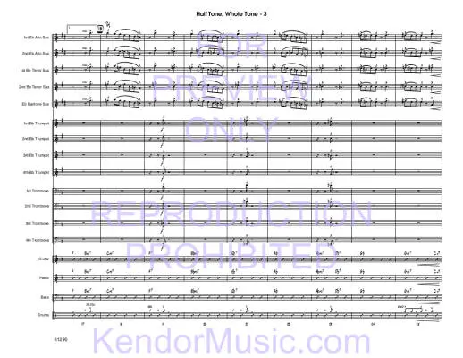 Half Tone, Whole Tone - Niehaus - Jazz Ensemble - Gr. Medium