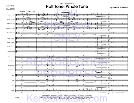 Half Tone, Whole Tone - Niehaus - Jazz Ensemble - Gr. Medium