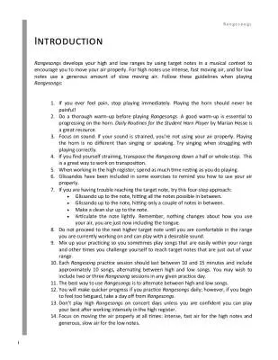 Rangesongs For Horn - French - Book