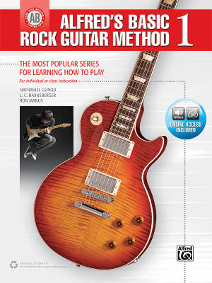 Alfred\'s Basic Rock Guitar Method 1 - Gunod/Harnsberger/Manus - Book/Audio Online