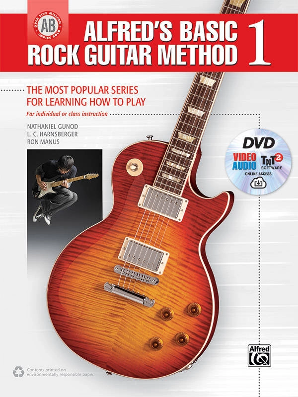 Alfred\'s Basic Rock Guitar Method 1 - Gunod/Harnsberger/Manus - Book/DVD/Media Online