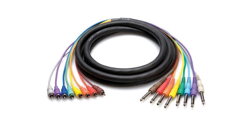 Unbalanced Snake Cable, 1/4\'\' TS/Phone to RCA, 3m