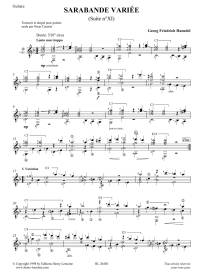 Sarabande Variee - Handel/Caceres - Classical Guitar
