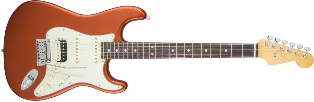 American Elite Stratocaster HSS Shawbucker, Rosewood Fingerboard, Autumn Blaze Metallic